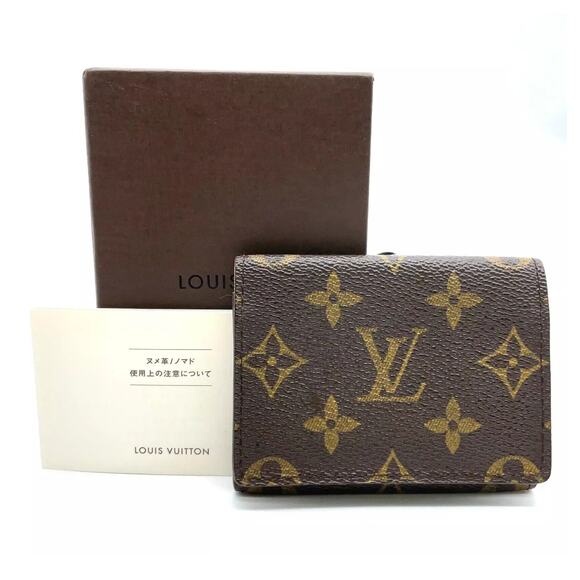 VTG Louis Vuitton Monogram Envelope Carte De Vistie Card Holder Wallet W/Box - Picture 15 of 15